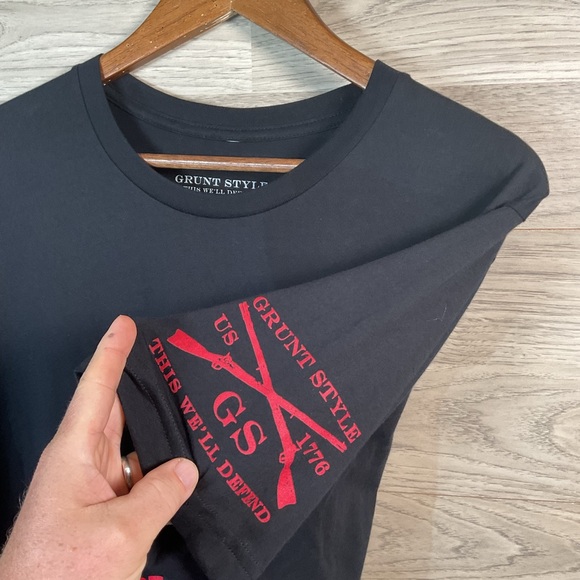 Grunt Style Men’s XL US Marines Bulldog Short Sleeve T-Shirt “Guts Is Enough” - Picture 7 of 12